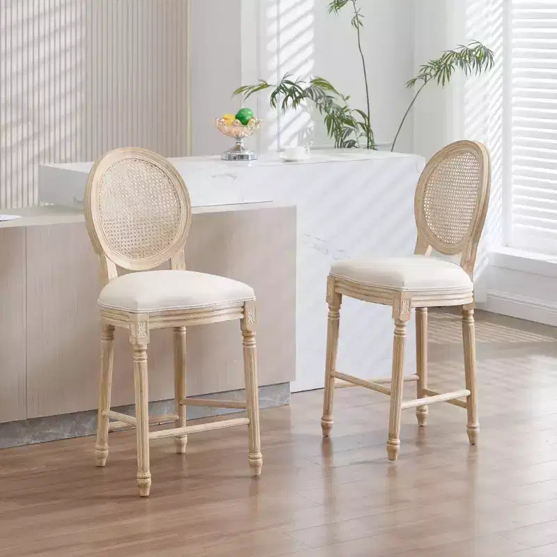 Chaises de bar de style campagnard français