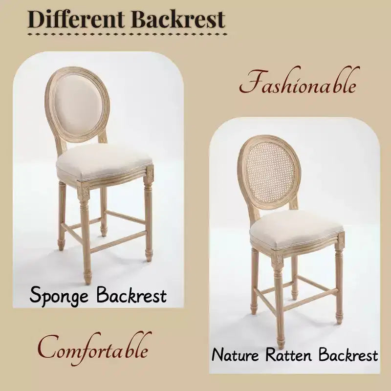 Chaises de bar de style campagnard français