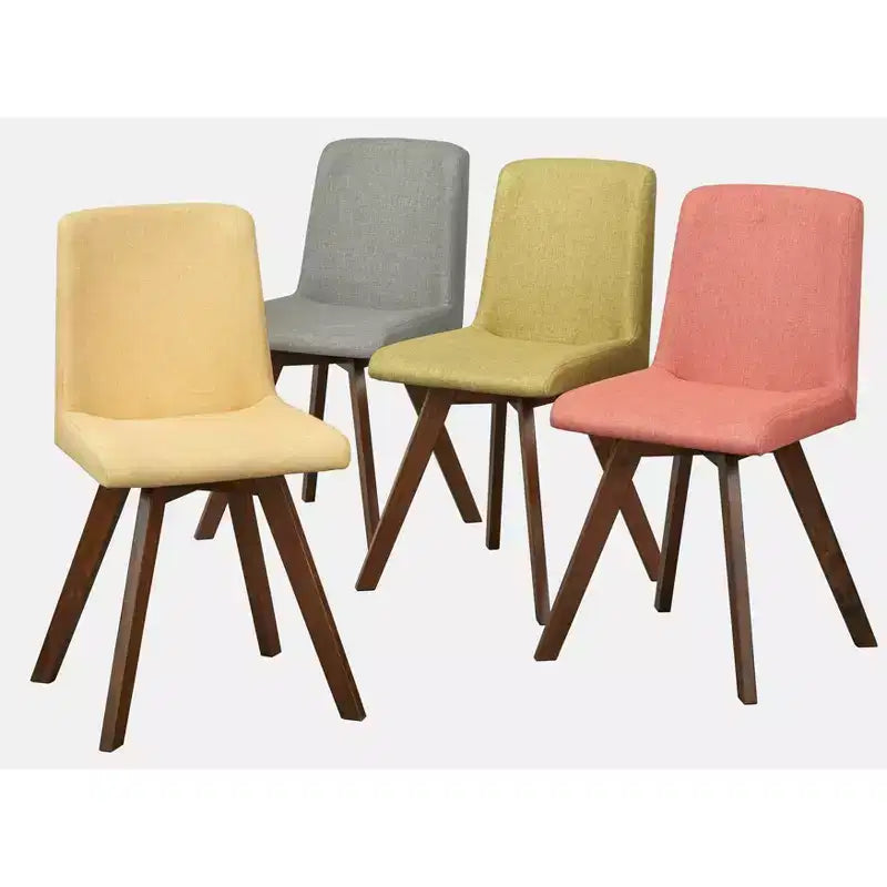 Chaise de salle à manger rembourrée de style moderne du milieu du siècle