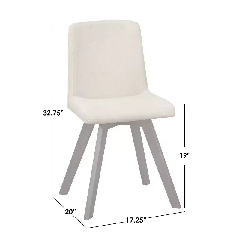 Chaise de salle à manger rembourrée de style moderne du milieu du siècle