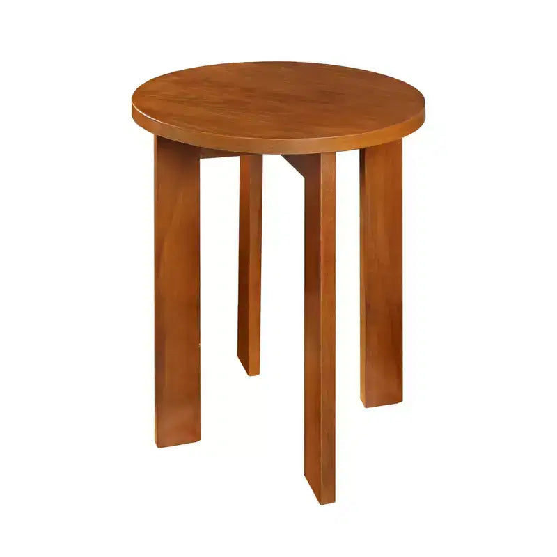 Table d'appoint ronde en bois de gommelier américain chêne doux