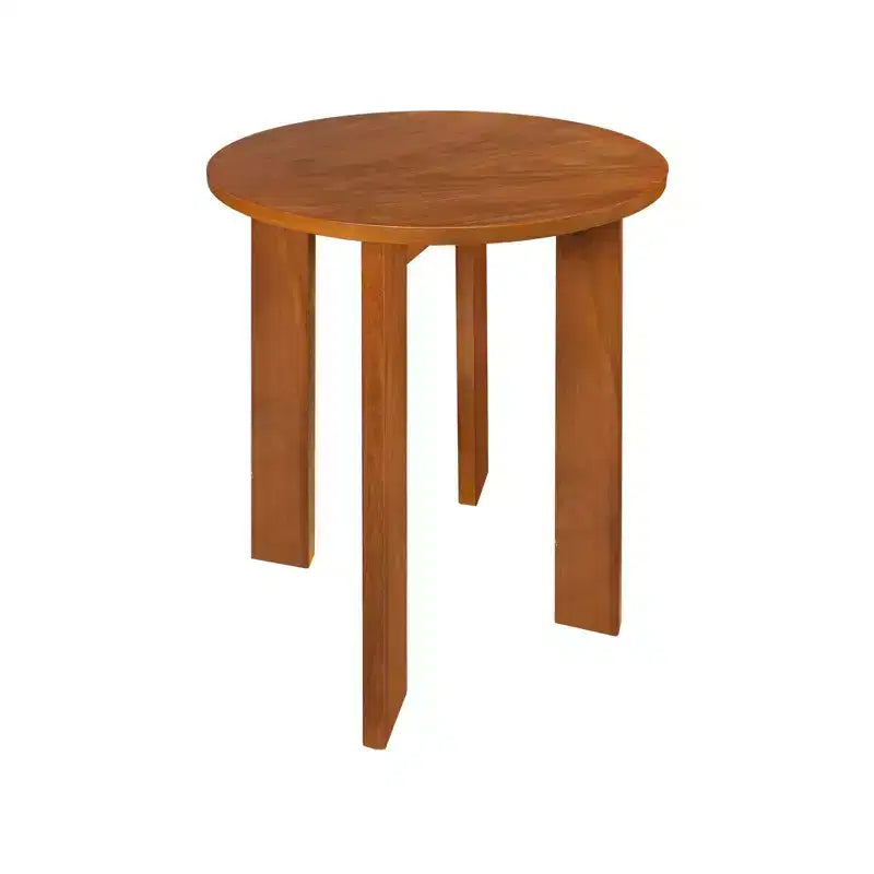 Table d'appoint ronde en bois de gommelier américain chêne doux