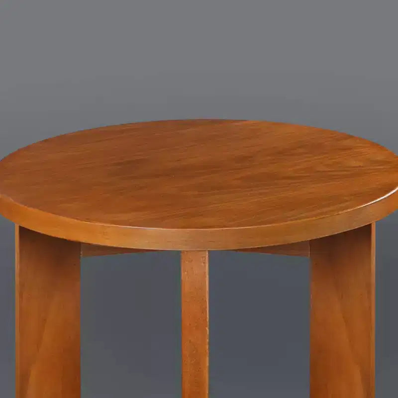 Table d'appoint ronde en bois de gommelier américain chêne doux