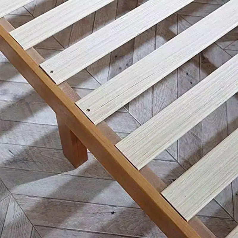 Lit plate-forme rustique en pin massif