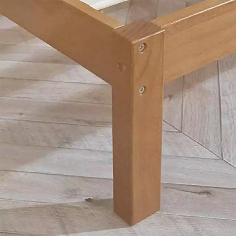 Lit plate-forme rustique en pin massif
