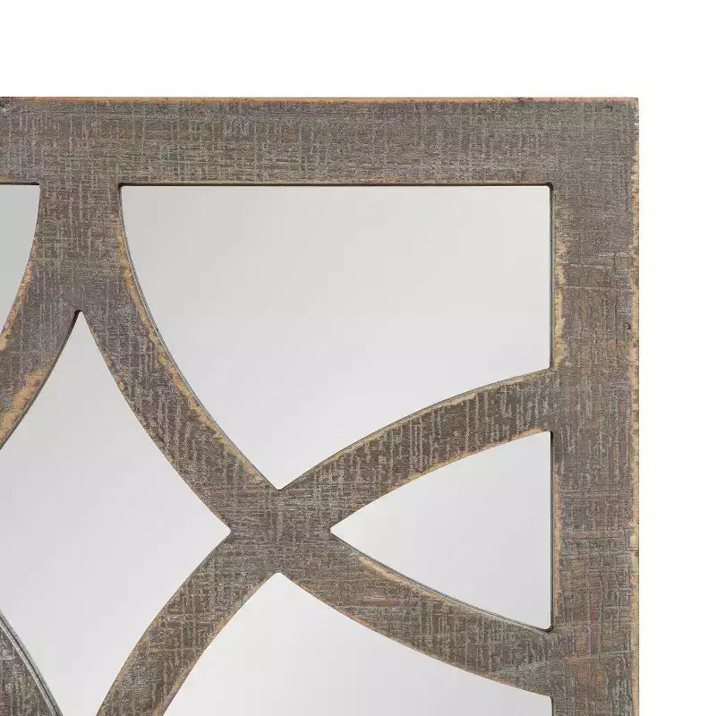 Miroir mural en bois rustique marron