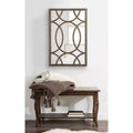Miroir mural en bois rustique marron