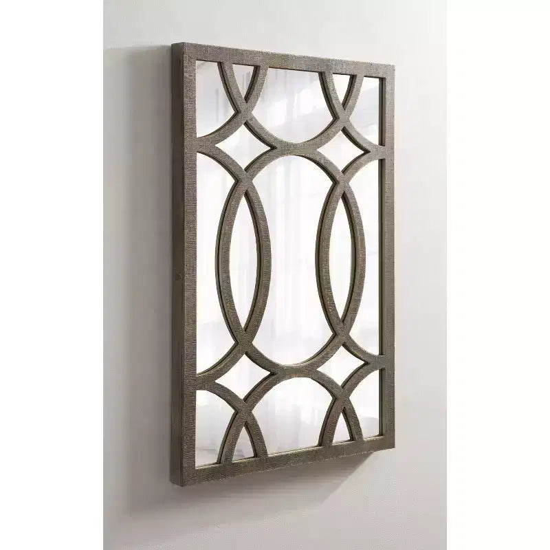Miroir mural en bois rustique marron